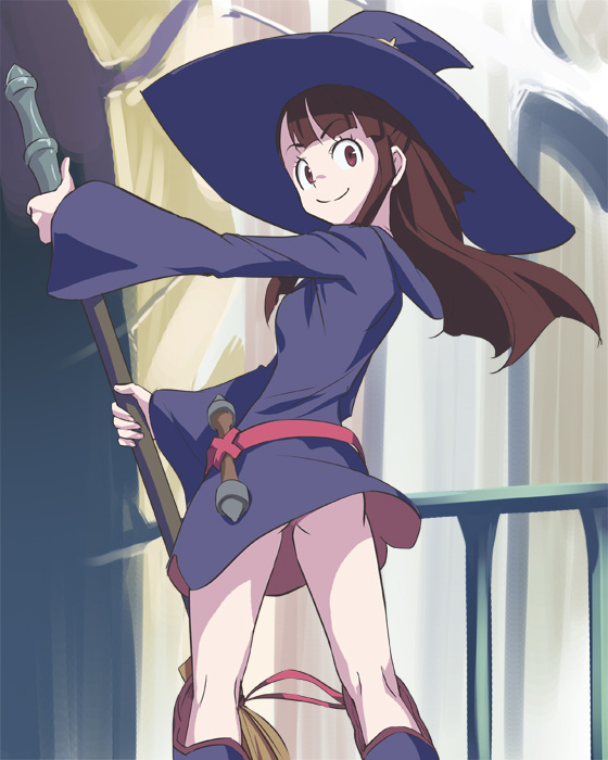 kagari atsuko (little witch academia) drawn by haruyama_kazunori