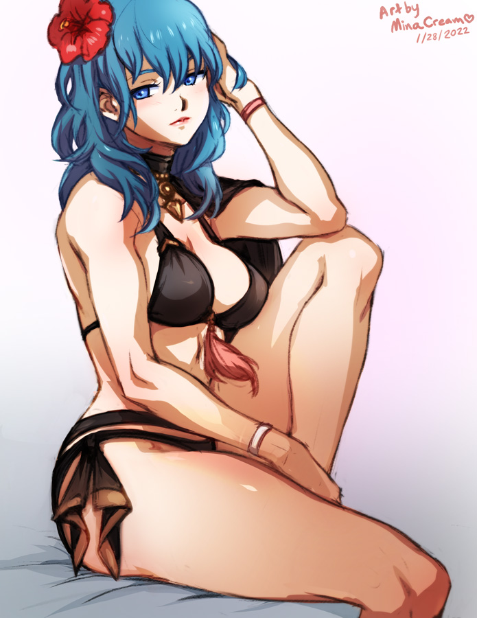 female byleth (fire emblem and 2 more) drawn by mina_cream