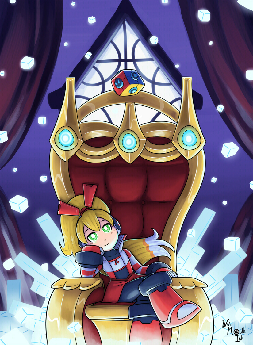 call and call f (mighty no. 9) drawn by wide_mouth_ink