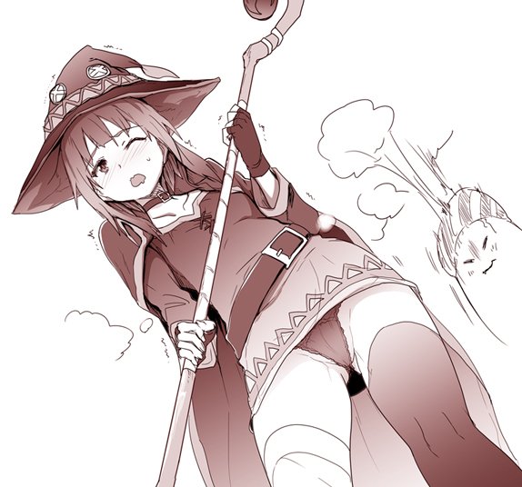 megumin (kono subarashii sekai ni shukufuku wo!) drawn by higata_akatsuki
