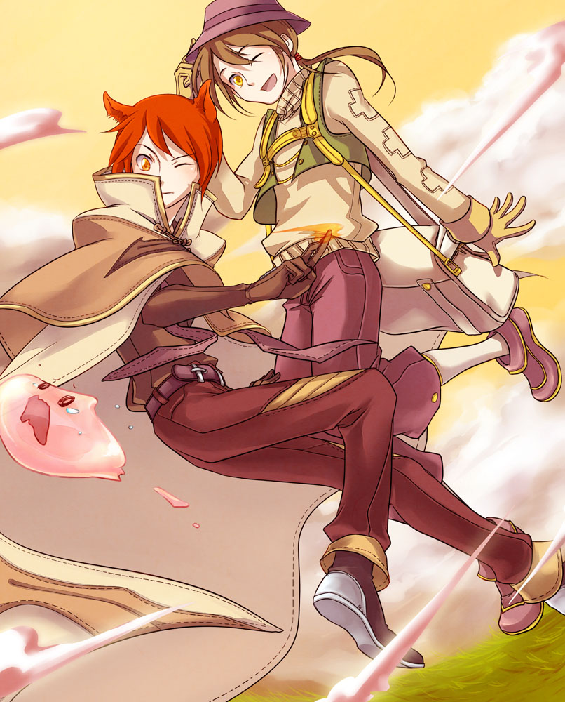 poring, mage, and merchant (ragnarok online) drawn by stand_hong