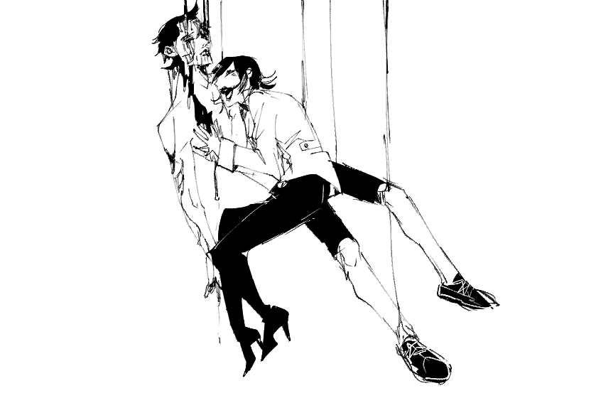 demi-fiend and takao yuko (shin megami tensei and 1 more) drawn by nejikoujyouo