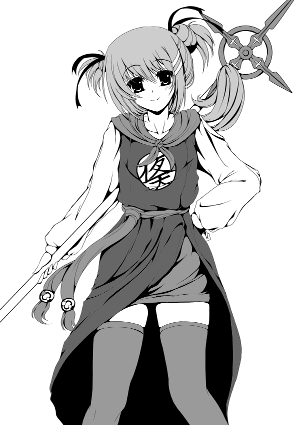 yagami hayate, schwertkreuz, and martial artist (lyrical nanoha and 3 more) drawn by frapowa