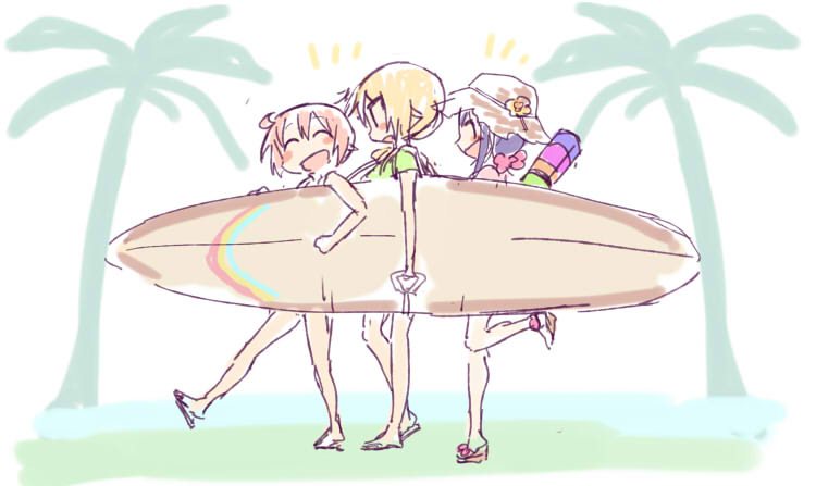 ichii yui, hinata yukari, and nonohara yuzuko (yuyushiki) drawn by tatsunokosso