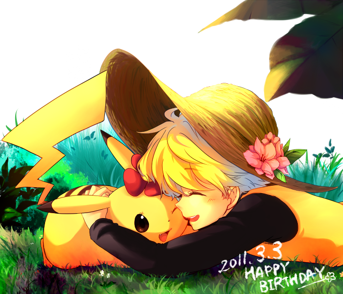 pikachu, yellow, and chuchu (pokemon and 1 more) drawn by sekka_koyori