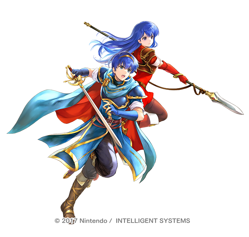 marth and caeda (fire emblem and 2 more) drawn by yamada_koutarou