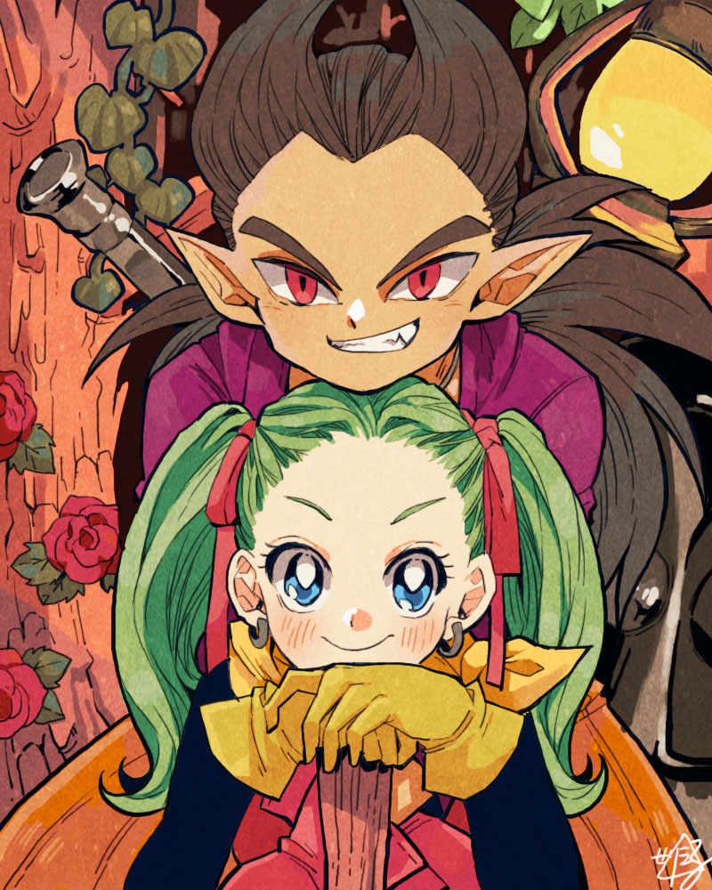 sidoh and female builder (dragon quest and 1 more) drawn by serieru_(summertosuika)