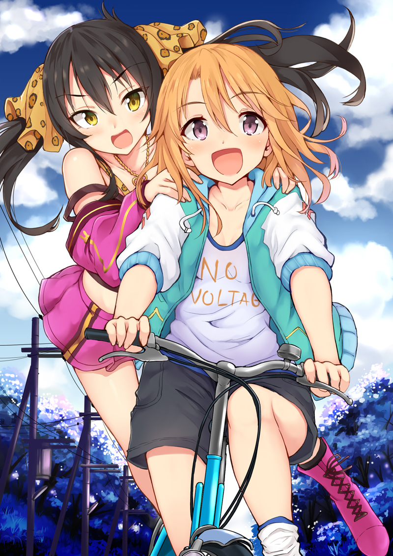 yuuki haru and matoba risa (idolmaster and 2 more) drawn by kazuchi