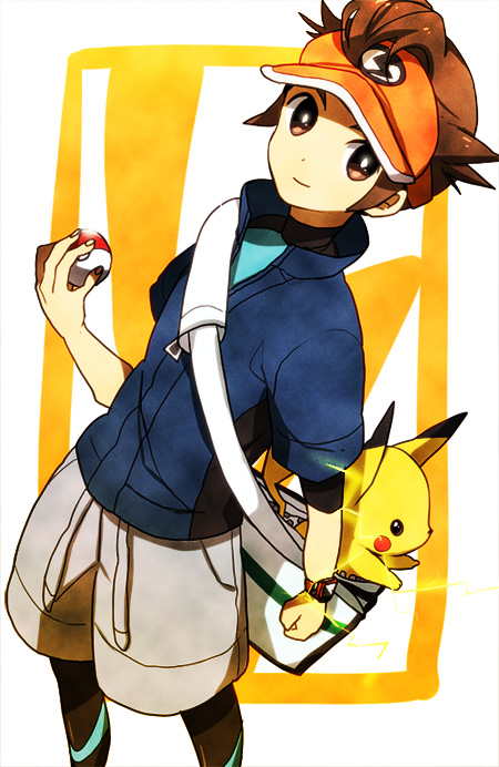pikachu, nate, and endou mamoru (pokemon and 2 more) drawn by tukemono6