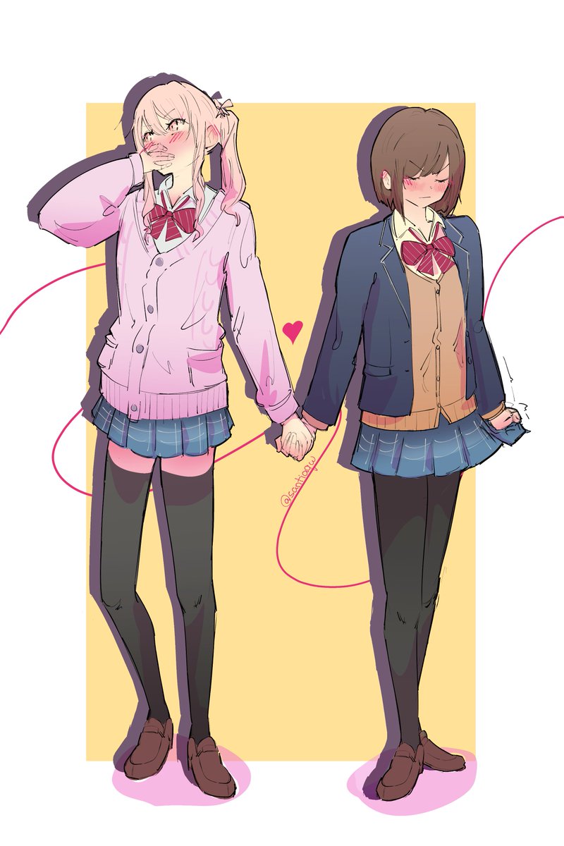 shinonome ena and akiyama mizuki (project sekai) drawn by santii