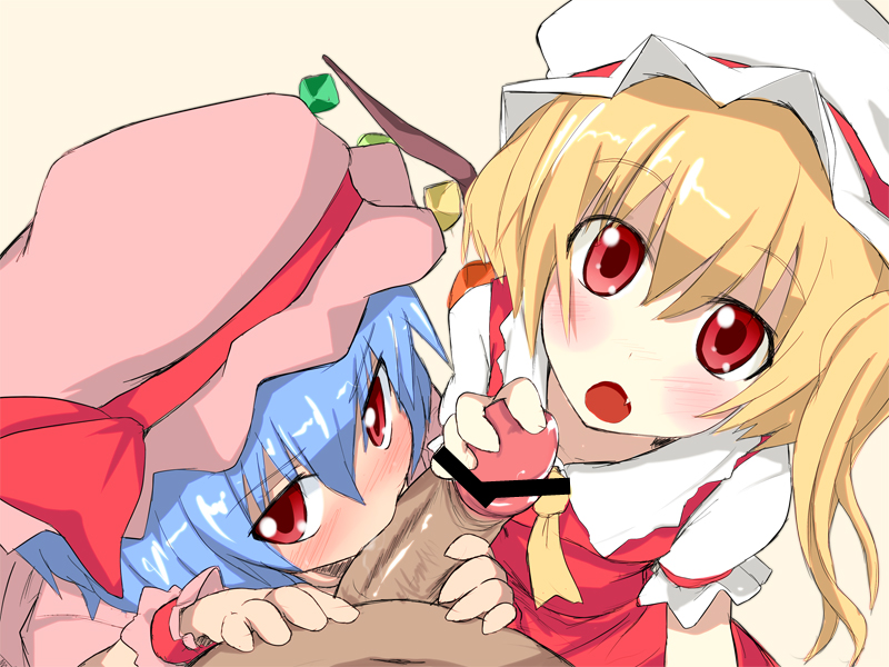 remilia scarlet and flandre scarlet (touhou) drawn by kasuka