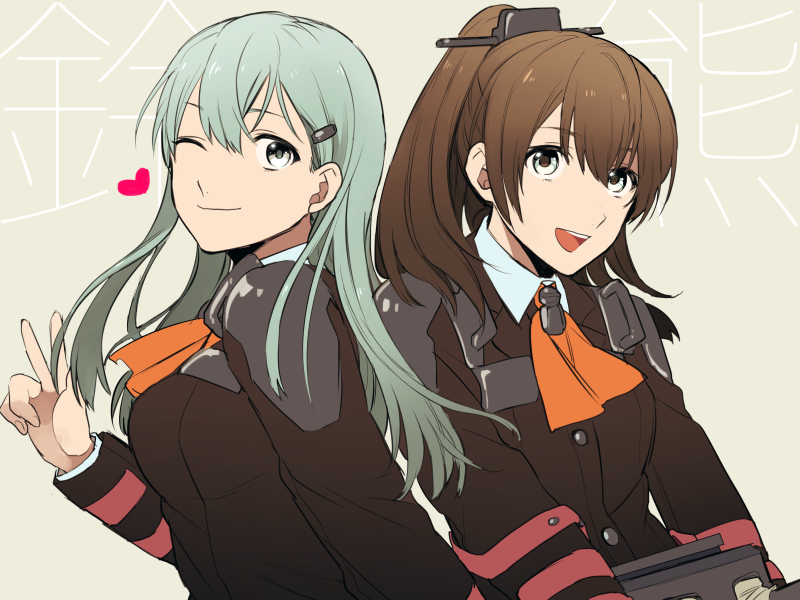 suzuya and kumano (kantai collection) drawn by manaka_(gunjooou)