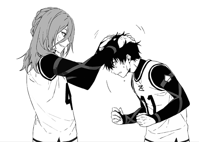 isagi yoichi and chigiri hyoma (blue lock) drawn by tarou_(run)