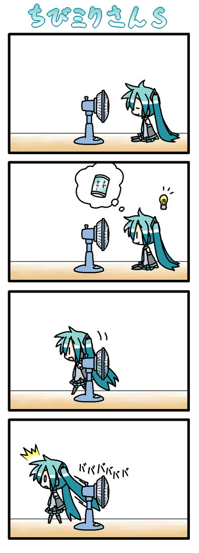 hatsune miku and chibi miku (vocaloid) drawn by minami_(colorful_palette) and sunesuki