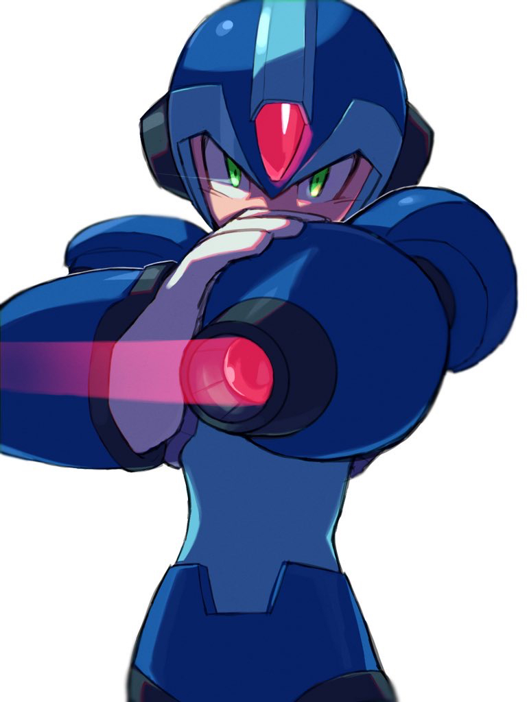 x (mega man and 1 more) drawn by vani_(hisha_04)