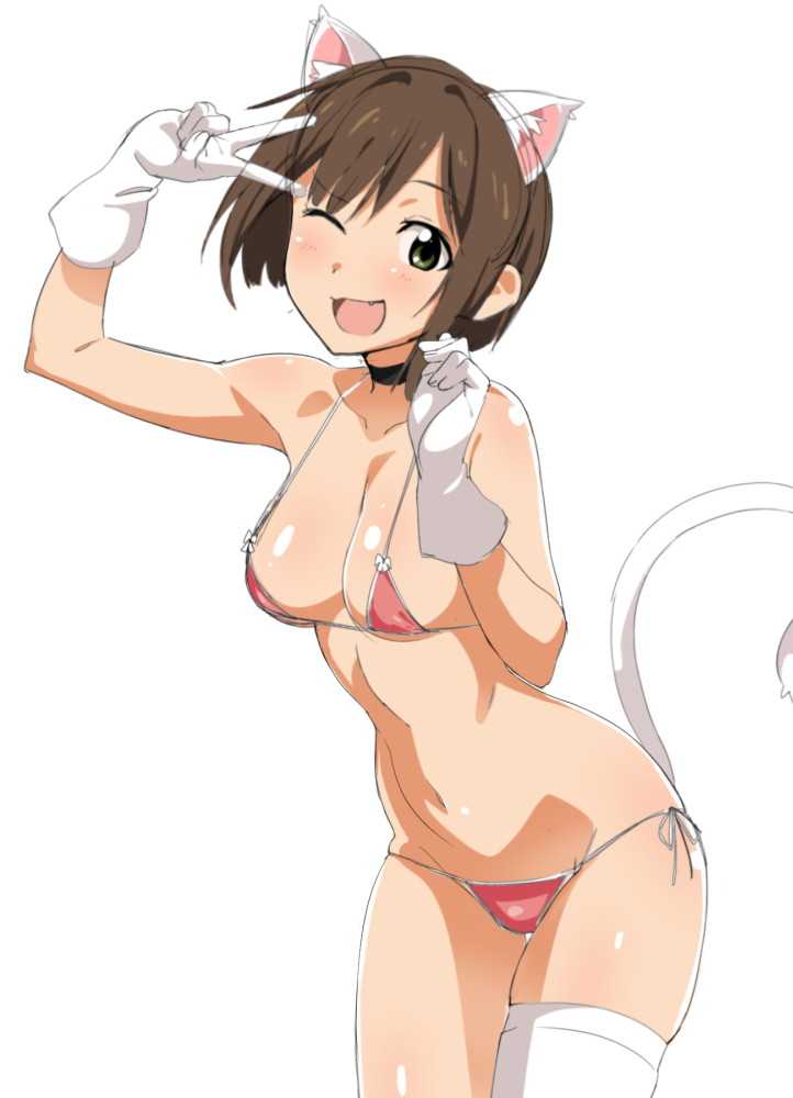 maekawa miku (idolmaster and 1 more) drawn by loliconder