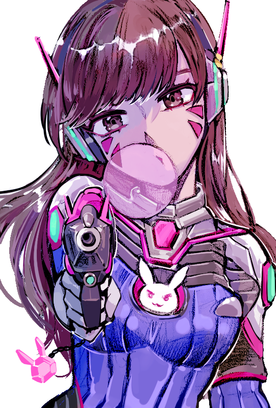 d.va (overwatch and 1 more) drawn by emuku