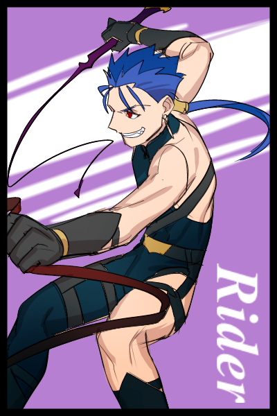 cu chulainn and rider class (fate and 1 more) drawn by rui_(o-rui)