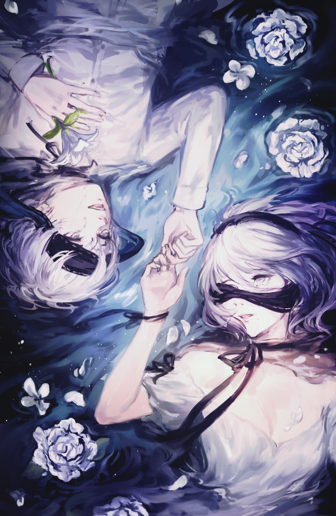 2b and 9s (nier and 1 more) drawn by k_(sktchblg)