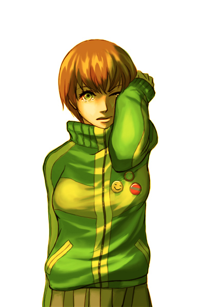 satonaka chie (persona and 1 more) drawn by takeo_(alcor)