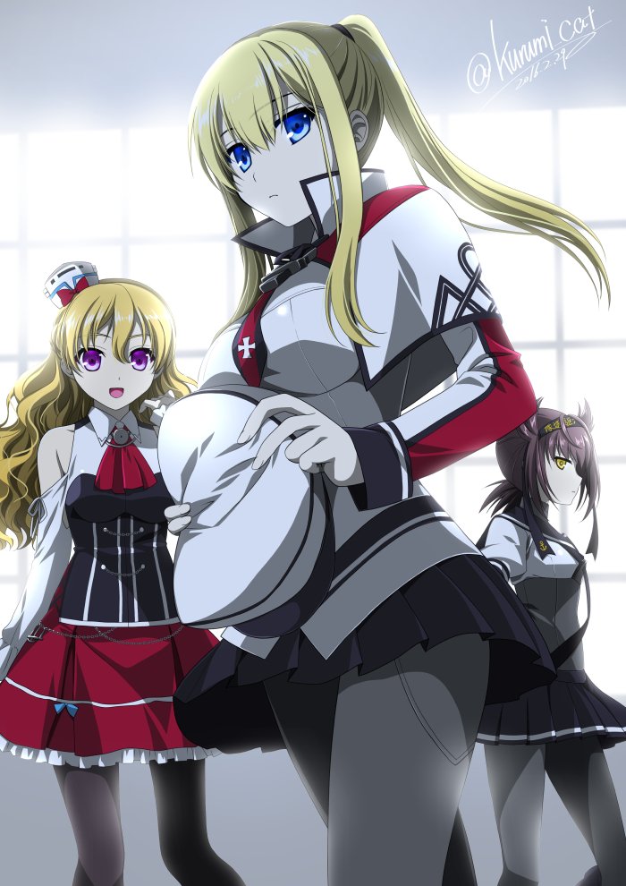 graf zeppelin, hatsuzuki, and zara (kantai collection) drawn by morisaki_kurumi