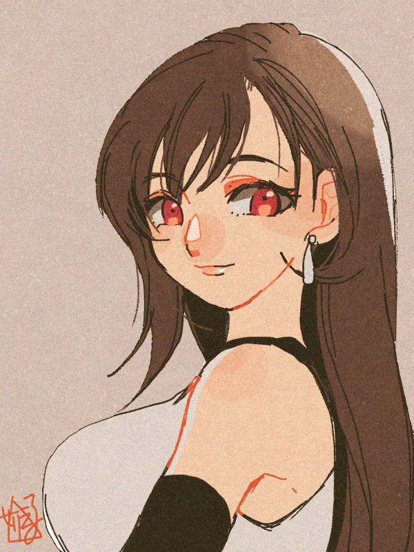 tifa lockhart (final fantasy and 2 more) drawn by serieru_(summertosuika)