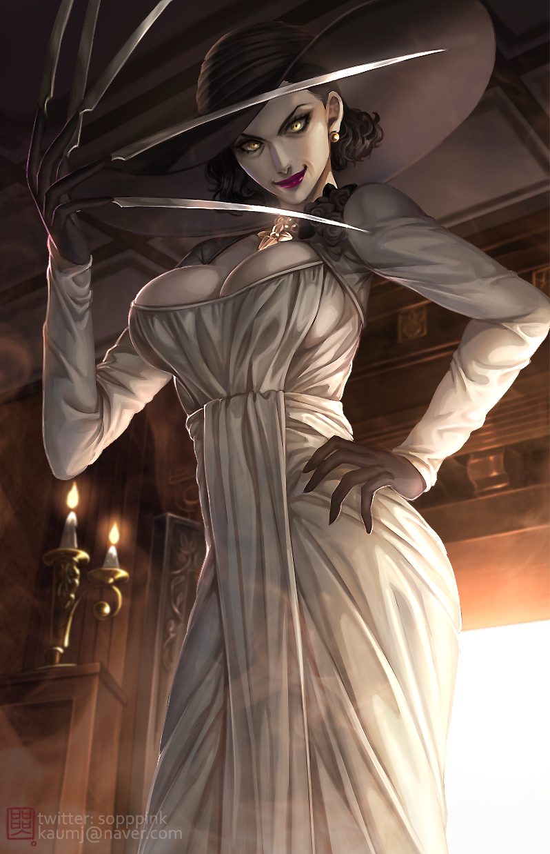 alcina dimitrescu (resident evil and 1 more) drawn by box_(hotpppink)