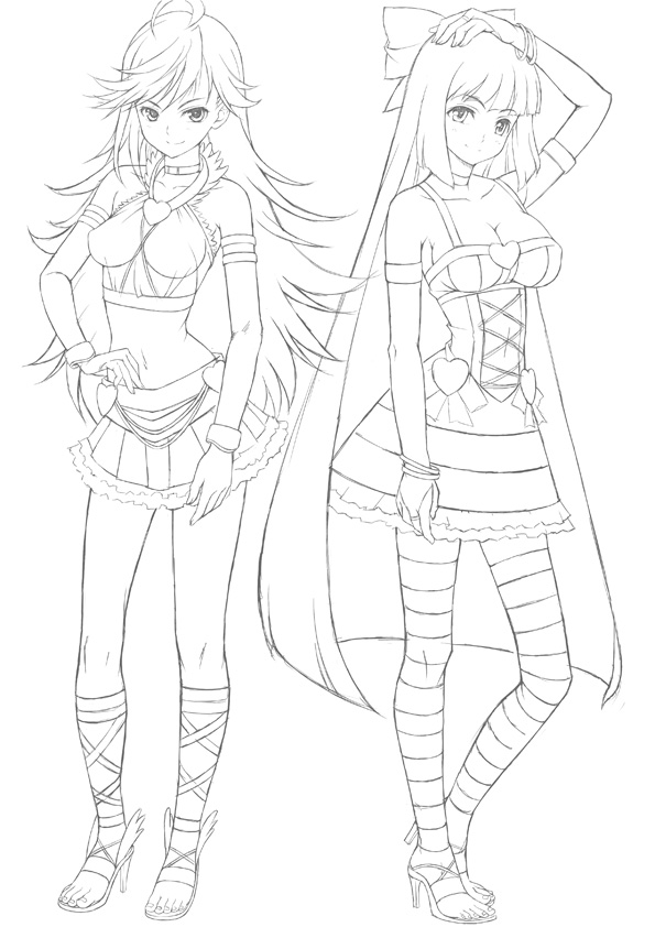 stocking and panty (panty & stocking with garterbelt) drawn by kasanui
