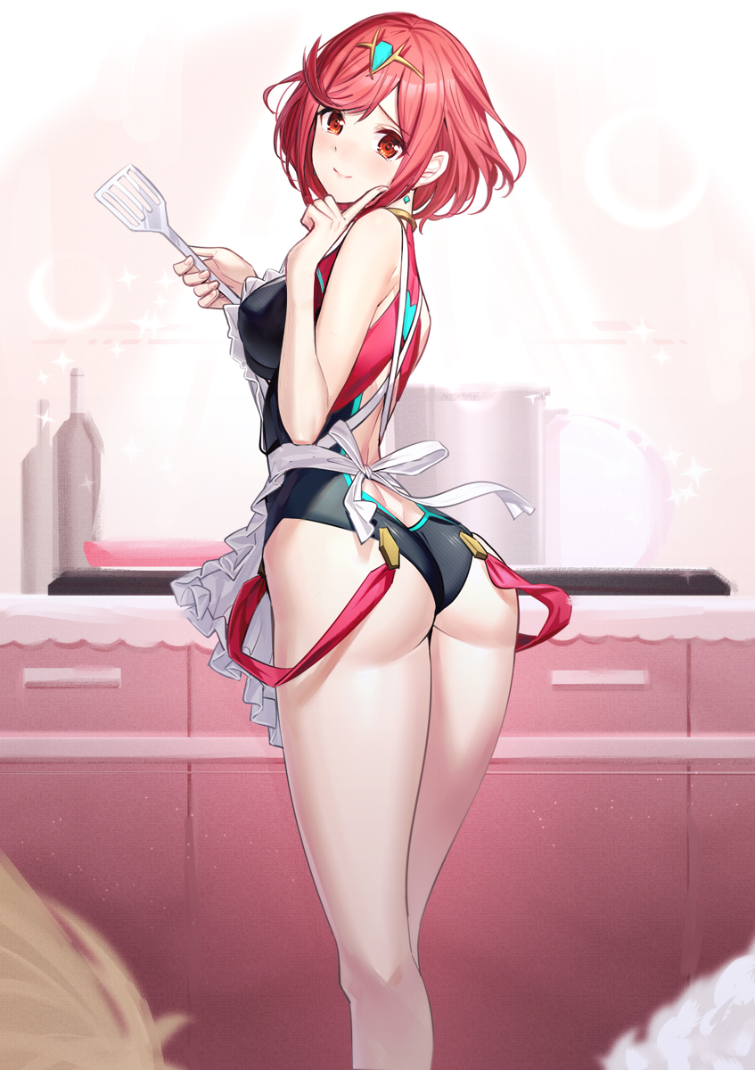 pyra (xenoblade chronicles and 1 more) drawn by ririko_(zhuoyandesailaer)