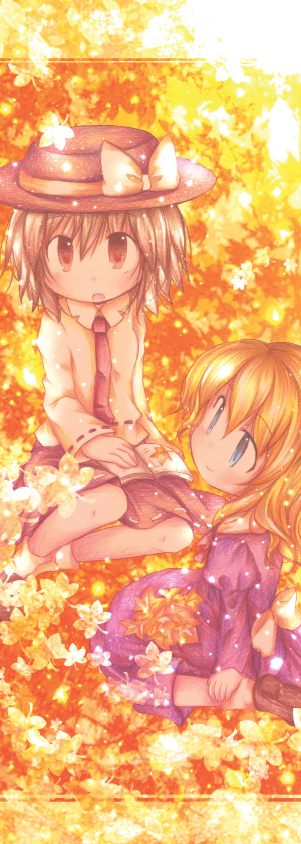usami renko and maribel hearn (touhou) drawn by kasuga_sunao