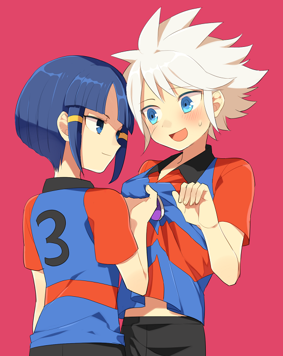 kurakake clara and heat (inazuma eleven) drawn by rezigigasunoyume