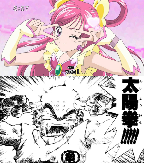 yumehara nozomi, kuririn, and cure dream (precure and 3 more)