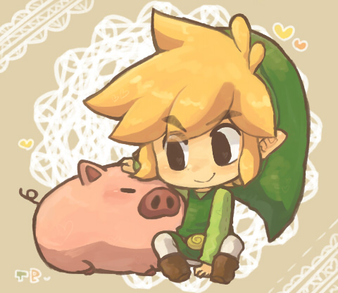 link and toon link (the legend of zelda and 1 more) drawn by tsutsuji