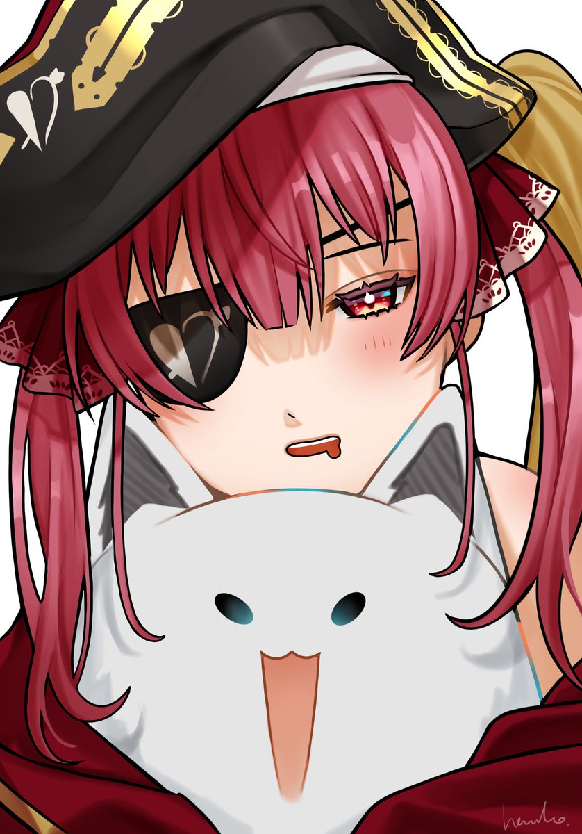 houshou marine and fubuzilla (hololive) drawn by hanamuko_(autumnmaple2)