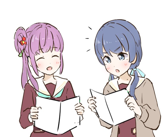 otomune kozue and murano sayaka (love live! and 1 more) drawn by tazaki_masanobu