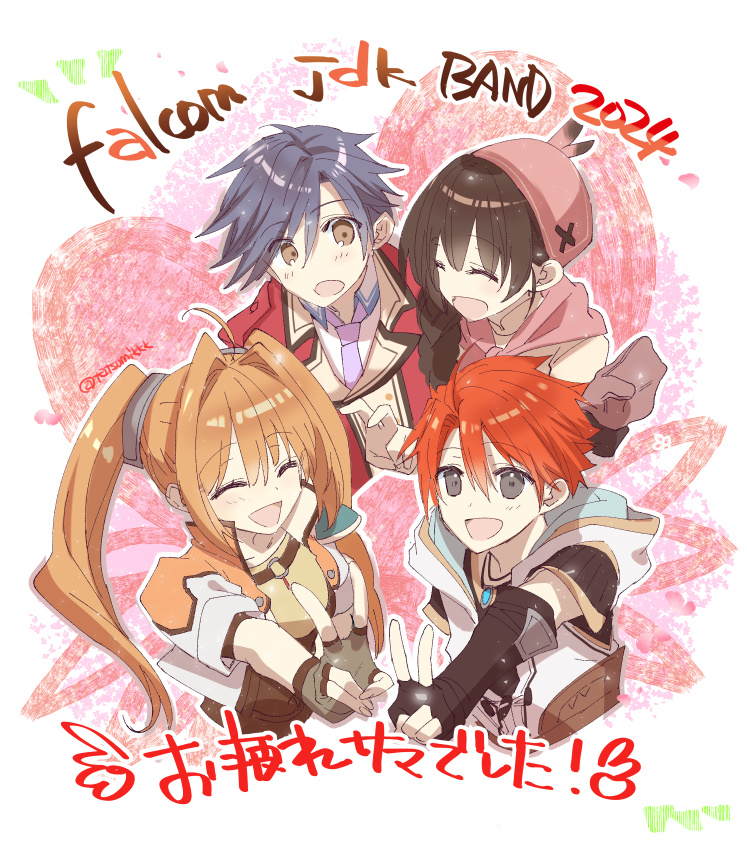 rean schwarzer, estelle bright, adol christin, and yunica tovah (eiyuu densetsu and 7 more) drawn by tatsumikkk