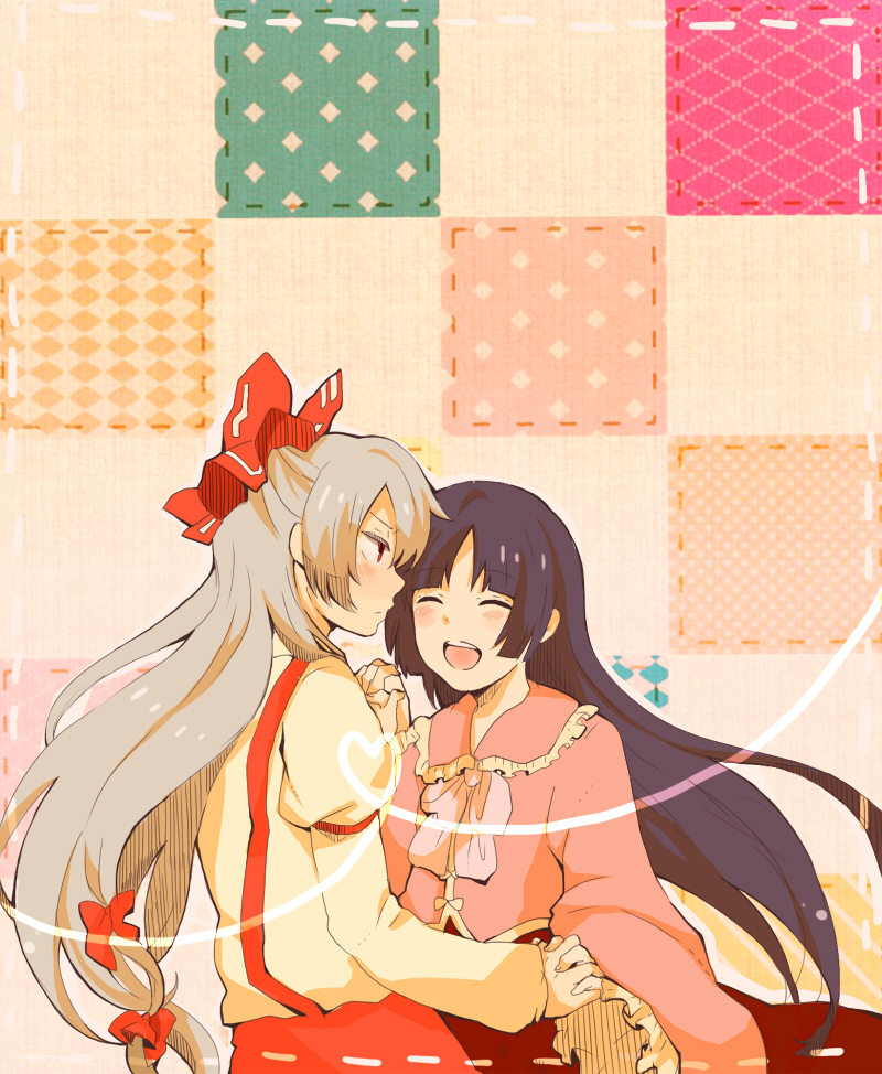 fujiwara no mokou and houraisan kaguya (touhou) drawn by sotei