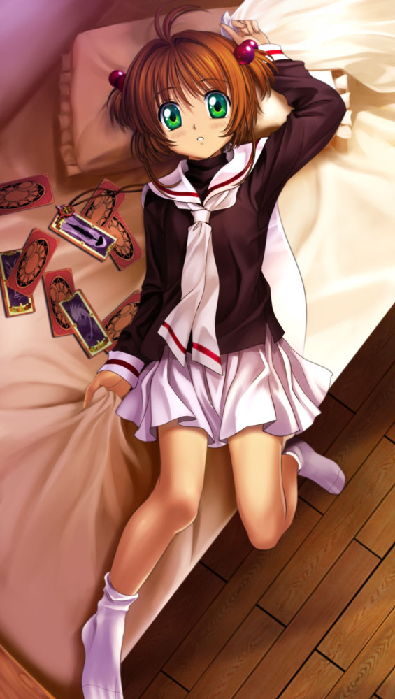 kinomoto sakura, shadow, jump, and change (cardcaptor sakura) drawn by mutsuki_(moonknives)