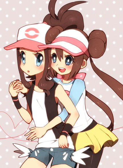 rosa and hilda (pokemon and 2 more) drawn by ako_(ako0905)