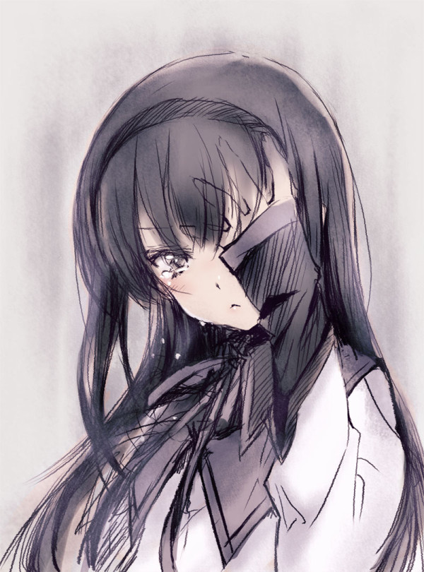 akemi homura (mahou shoujo madoka magica) drawn by kawata_hisashi