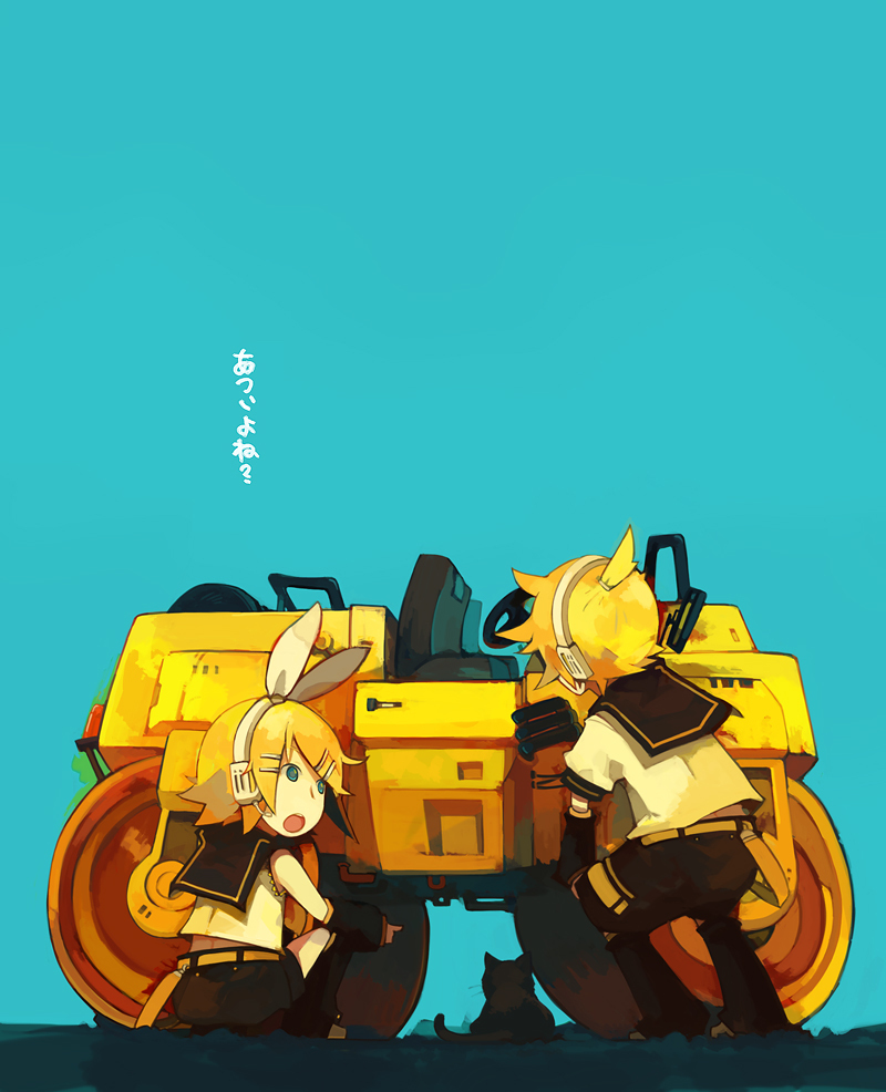 kagamine rin and kagamine len (vocaloid) drawn by glider_(guraida)