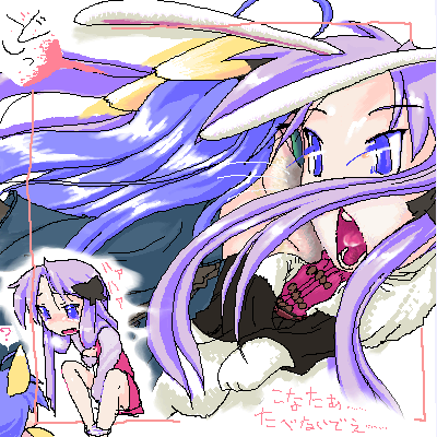 hiiragi kagami and izumi konata (lucky star) drawn by hodchi