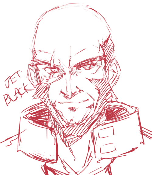 jet black (cowboy bebop) drawn by prime_(prime_tw)