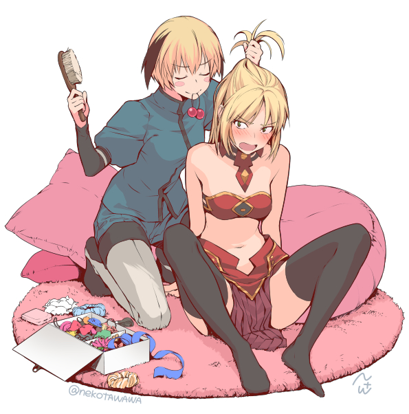 mordred and gareth (fate and 2 more) drawn by nekotawawa