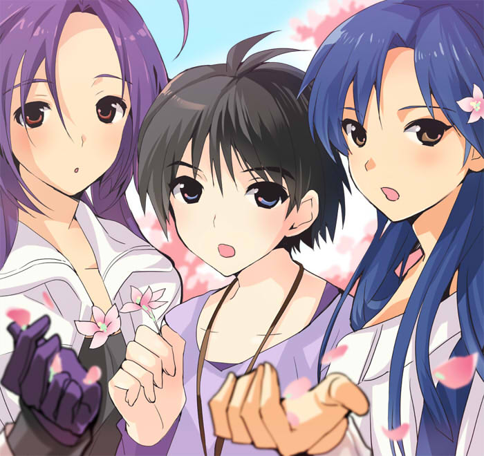 kisaragi chihaya, kikuchi makoto, and miura azusa (idolmaster) drawn by taira_tsukune