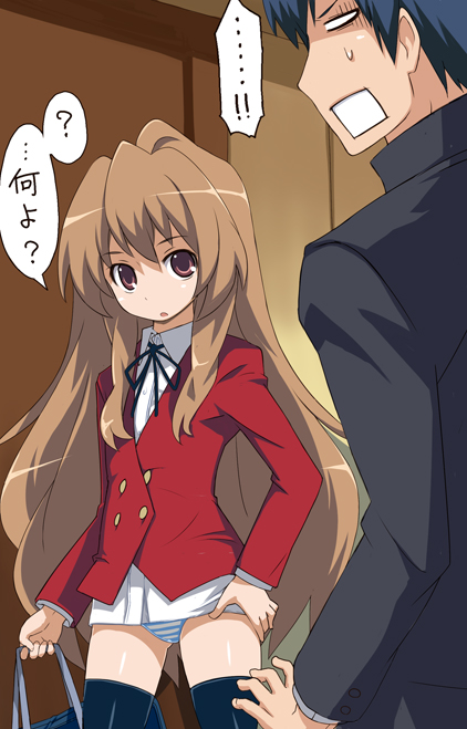 aisaka taiga and takasu ryuuji (toradora!) drawn by imo_works