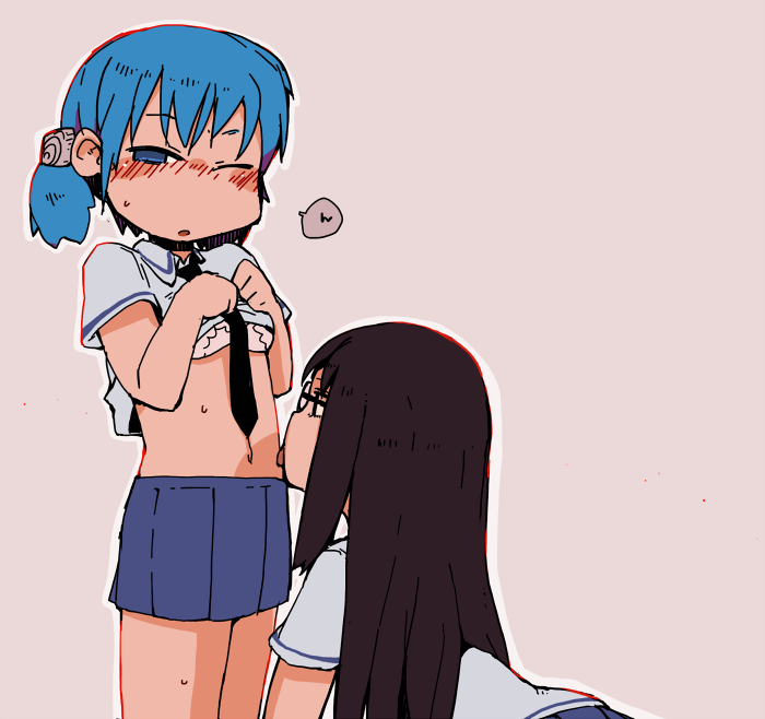 naganohara mio and minakami mai (nichijou) drawn by masha