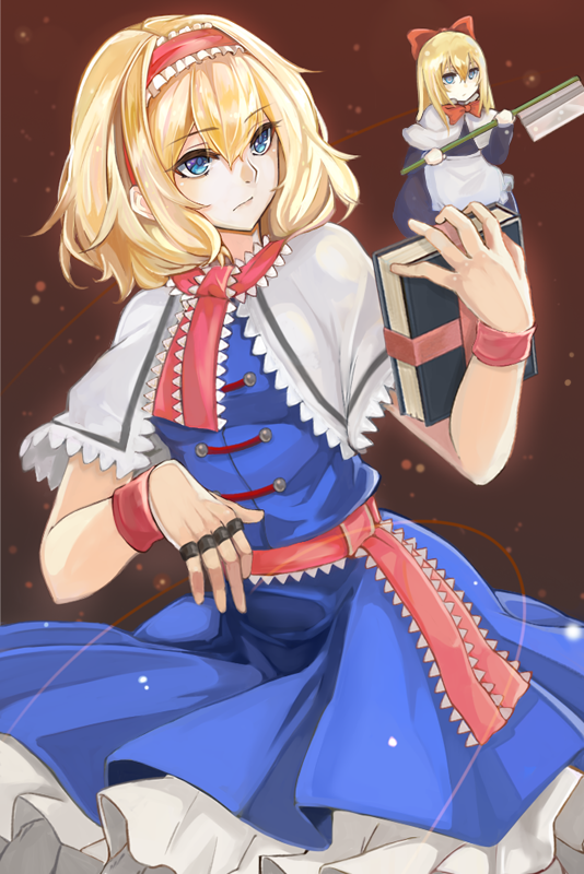 alice margatroid and shanghai doll (touhou) drawn by idashige_(walkietalkie)