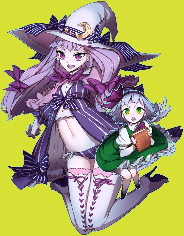 konpaku youmu and patchouli knowledge (touhou) drawn by thupoppo