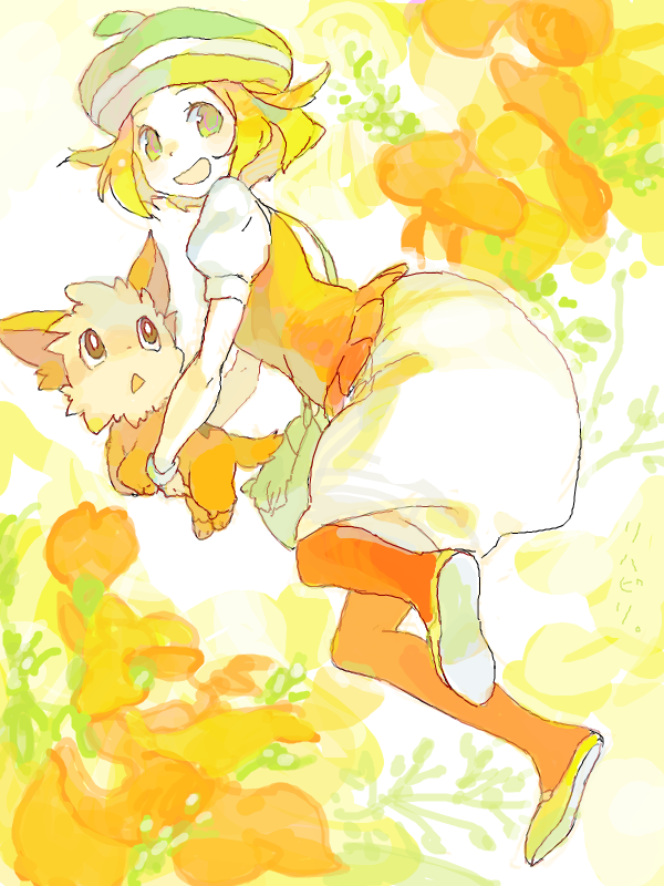 bianca and lillipup (pokemon and 1 more) drawn by emunise